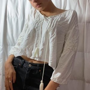 White Peasant Top